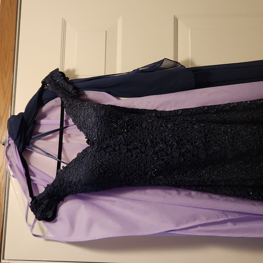Marsoni women's formal dress with sheer scarf